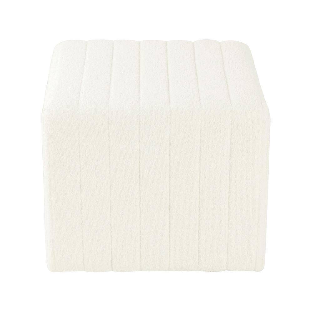 Hokku Designs Modern Channel Tufted Ottoman for Living Room & Bedroom