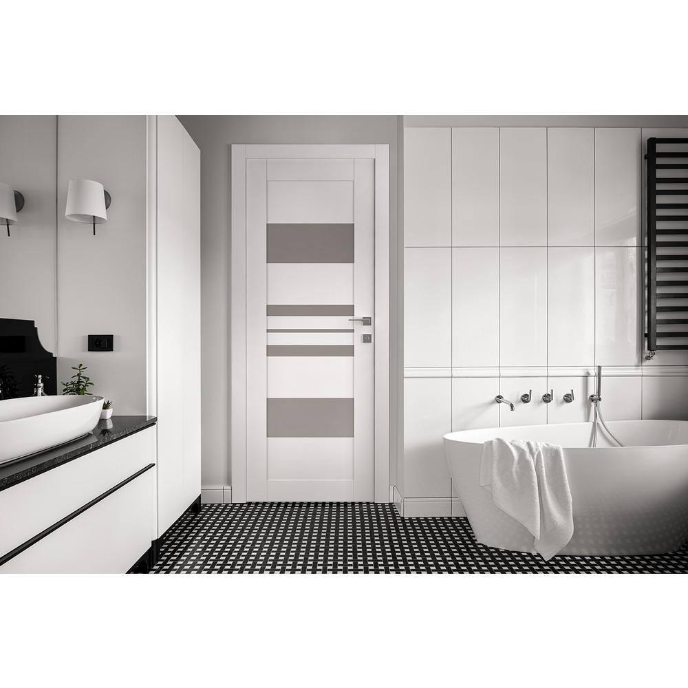 Belldinni Romi DIY-friendly Solid Manufactured Wood and Glass Prefinished Standard Single Prehung Door