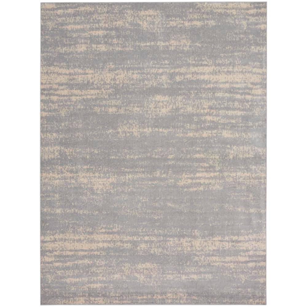 Nourison Essentials 10' x 14' Grey/Beige Modern Indoor/Outdoor Rug