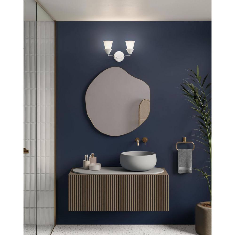 Progress Lighting Pinellas 2 - Light Vanity in  Whiteplaster