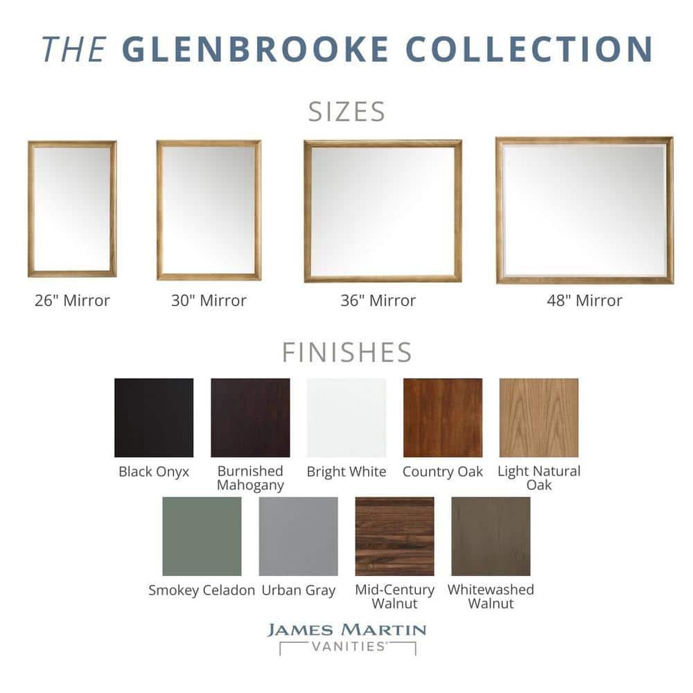 Glenbrooke Solid Wood Flat Wall Mirror