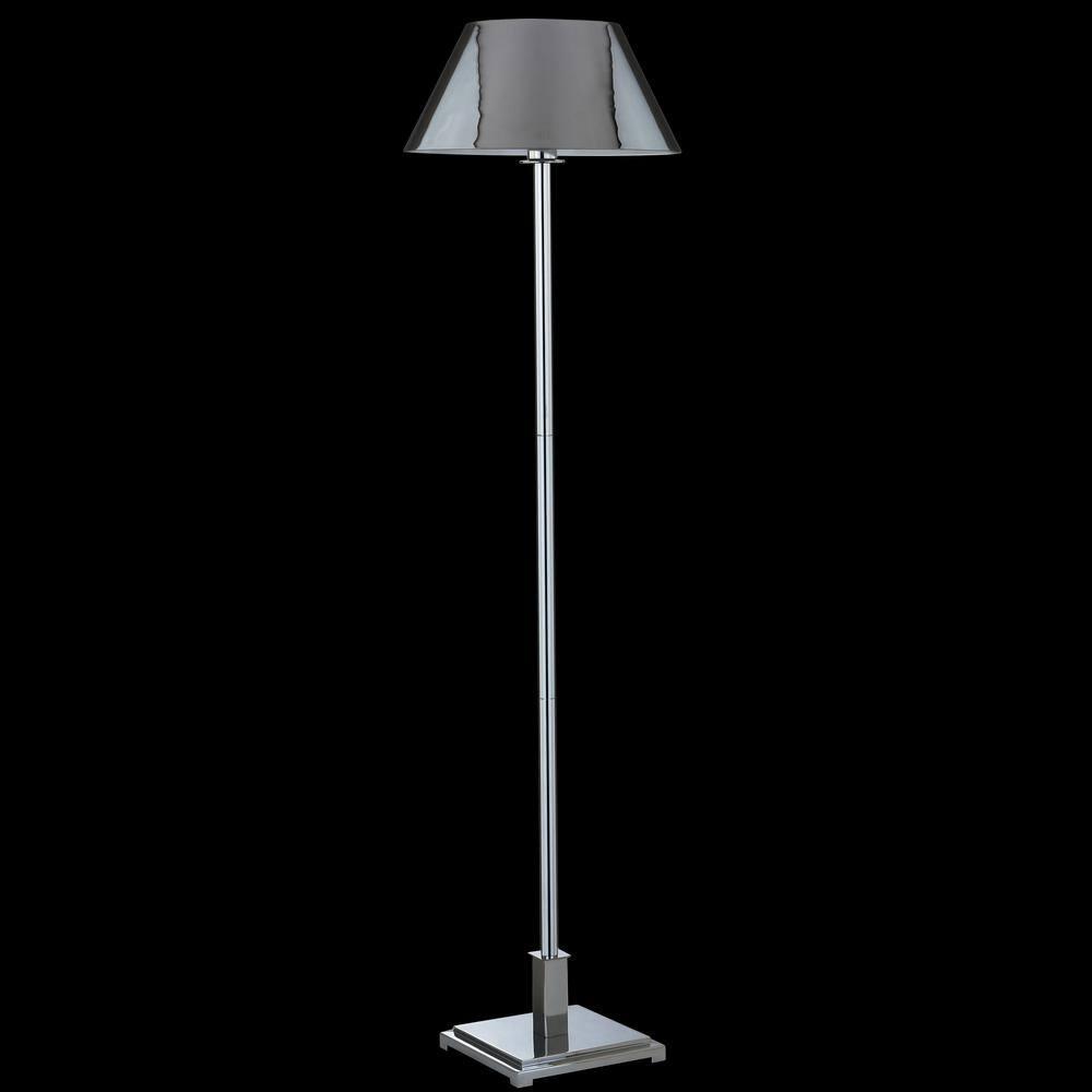 JONATHAN Y JYL6005A Roxy 60" Metal LED Floor Lamp, Contemporary, Modern, Transitional for living room, dinning room, bedroom, office Bulb Included, Chrome