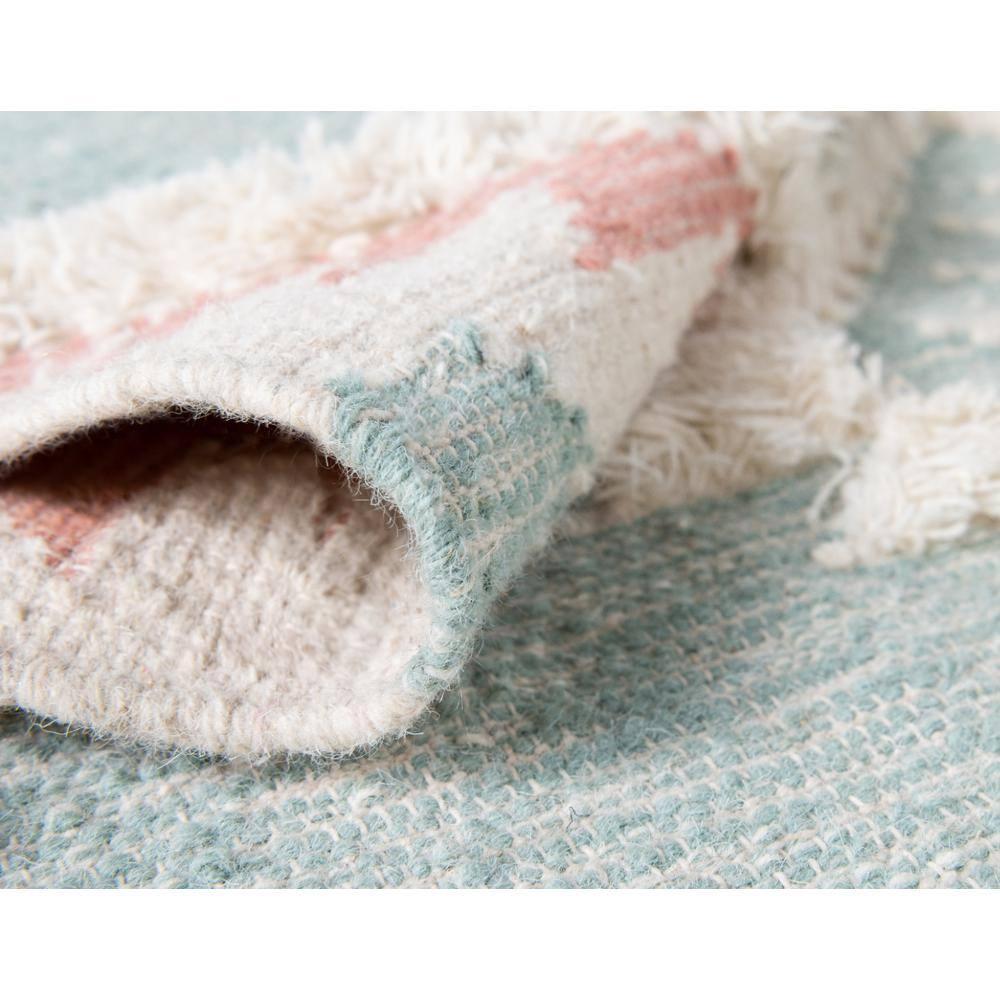 Unique Loom 5' 1 x 8' 0 Mesa Papago Light Aqua Area Rug