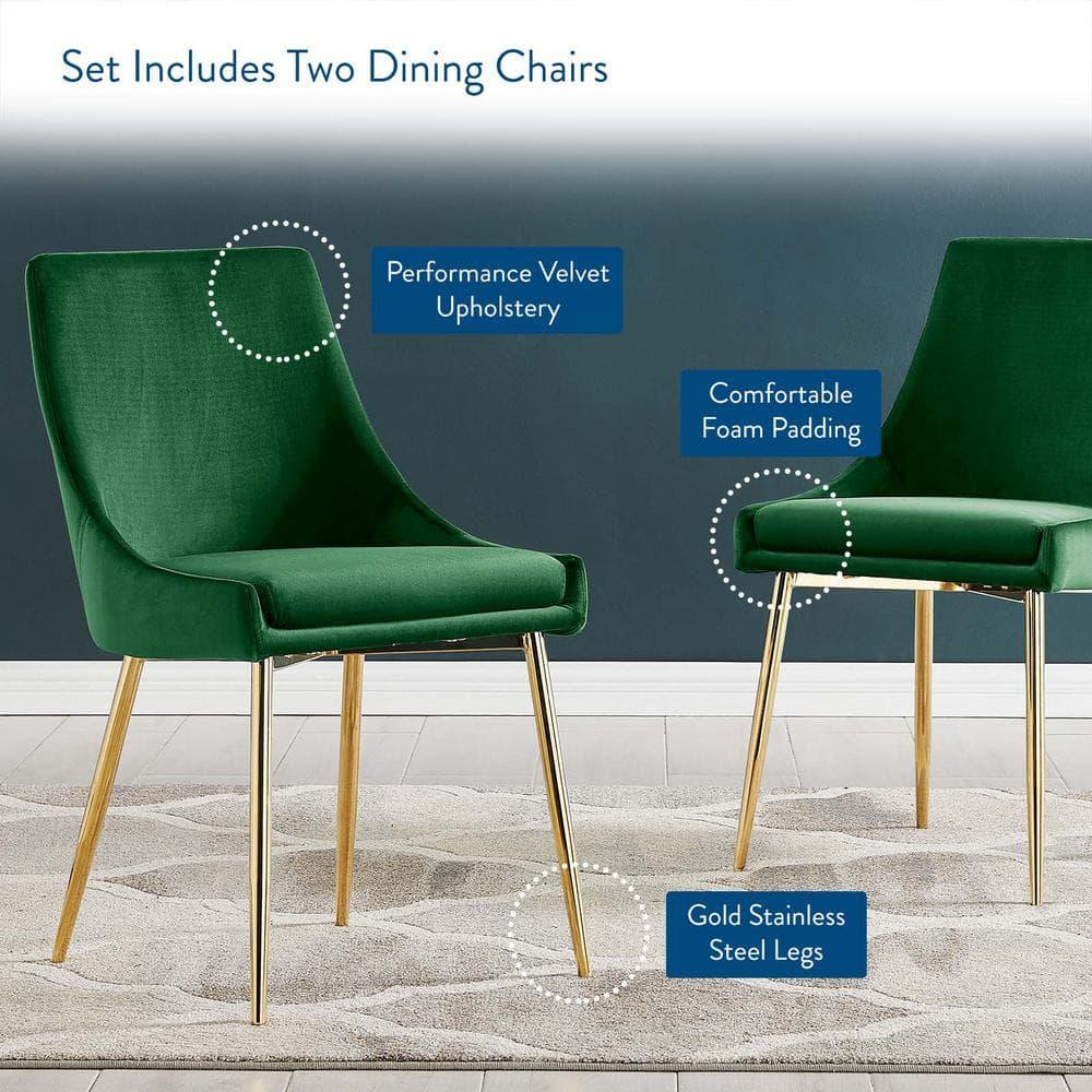 Modway Modway Viscount Performance Velvet Dining Chairs (Set of 2)