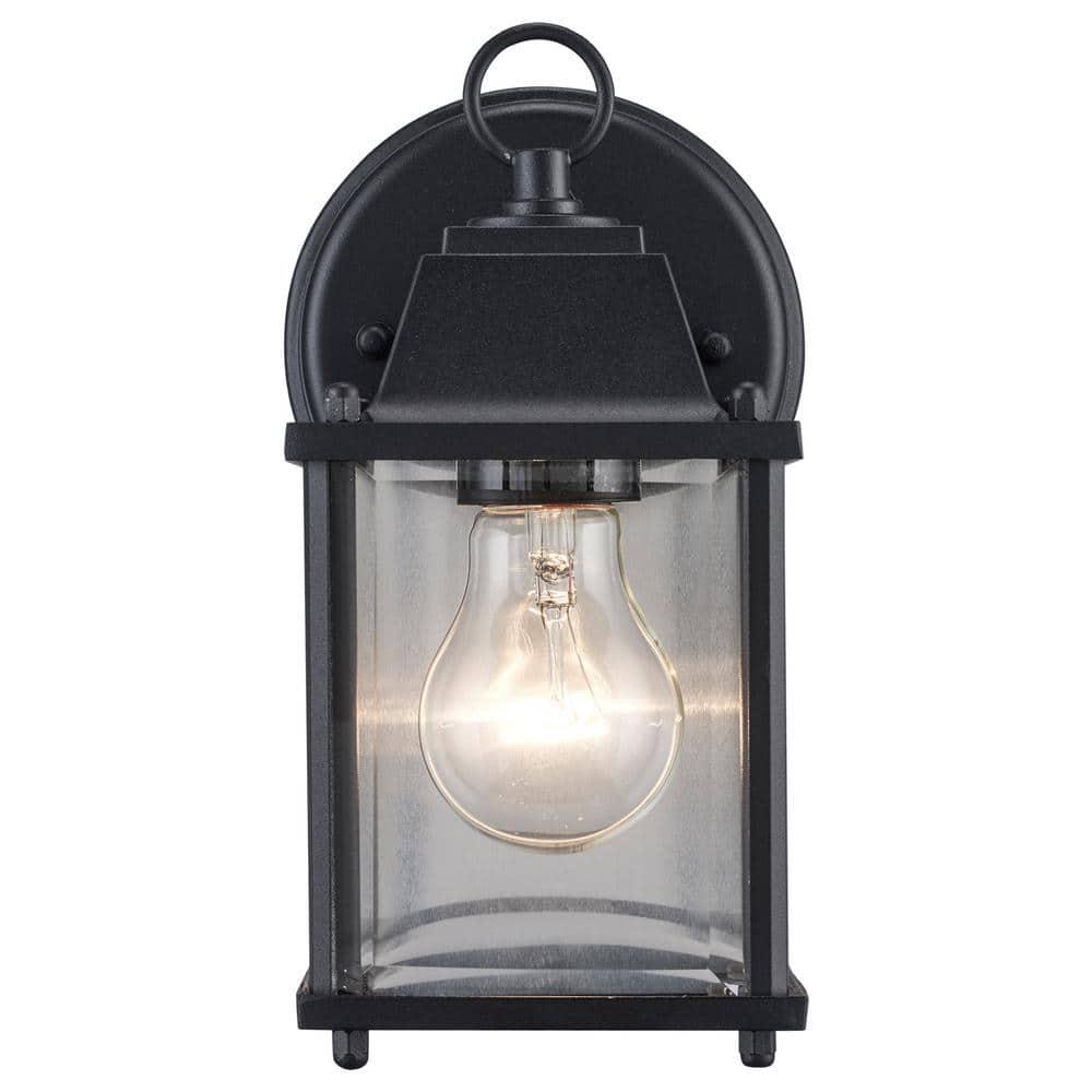 GpLuMy Lighting 40455 BK Traditional One Wall Lantern Outdoor-Post-Lights, Black