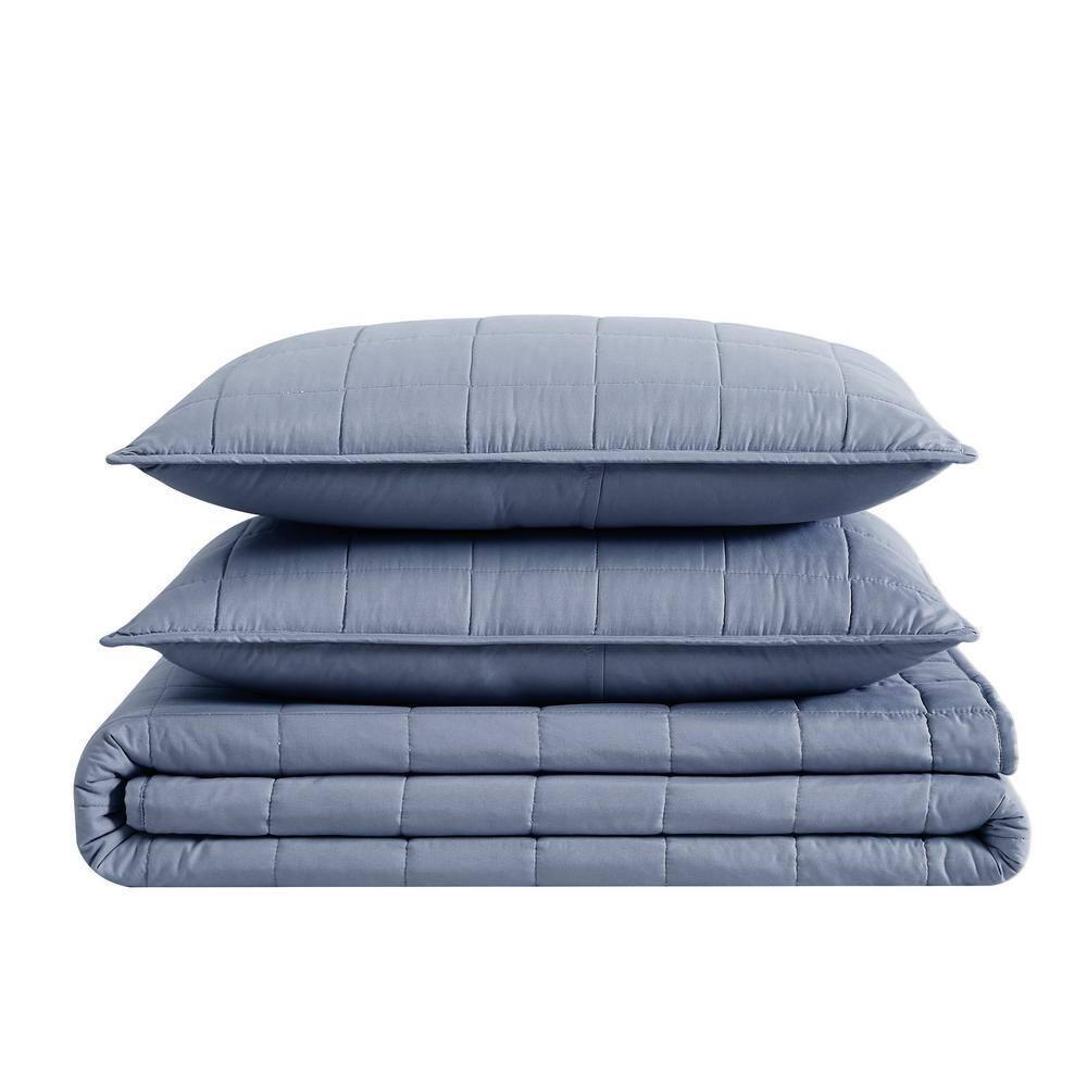 London Fog London Fog Garment Wash Solid Quilt Set