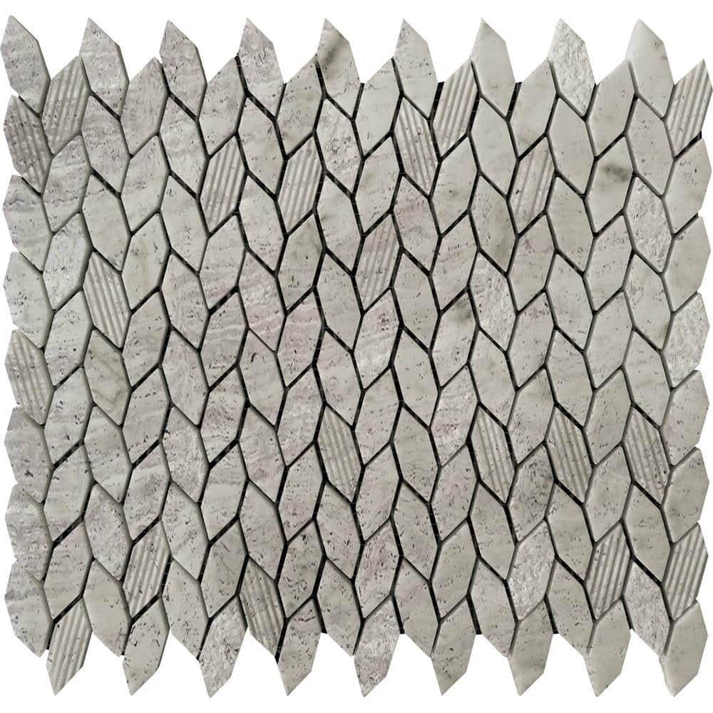 11.8" x 12" Marble Novelty Mosaic Wall & Floor Tile