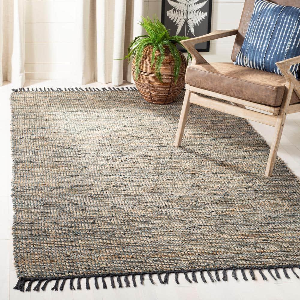 Vintage Leather VTL203 Hand Woven Indoor Accent Rug - Grey - 2'3"x4' - Safavieh