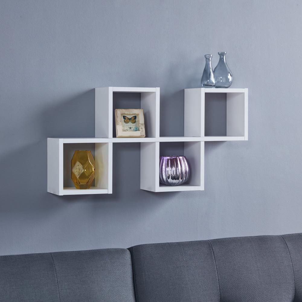30" x 15.25" Cubby Chessboard Wall Shelf White - Danya B.