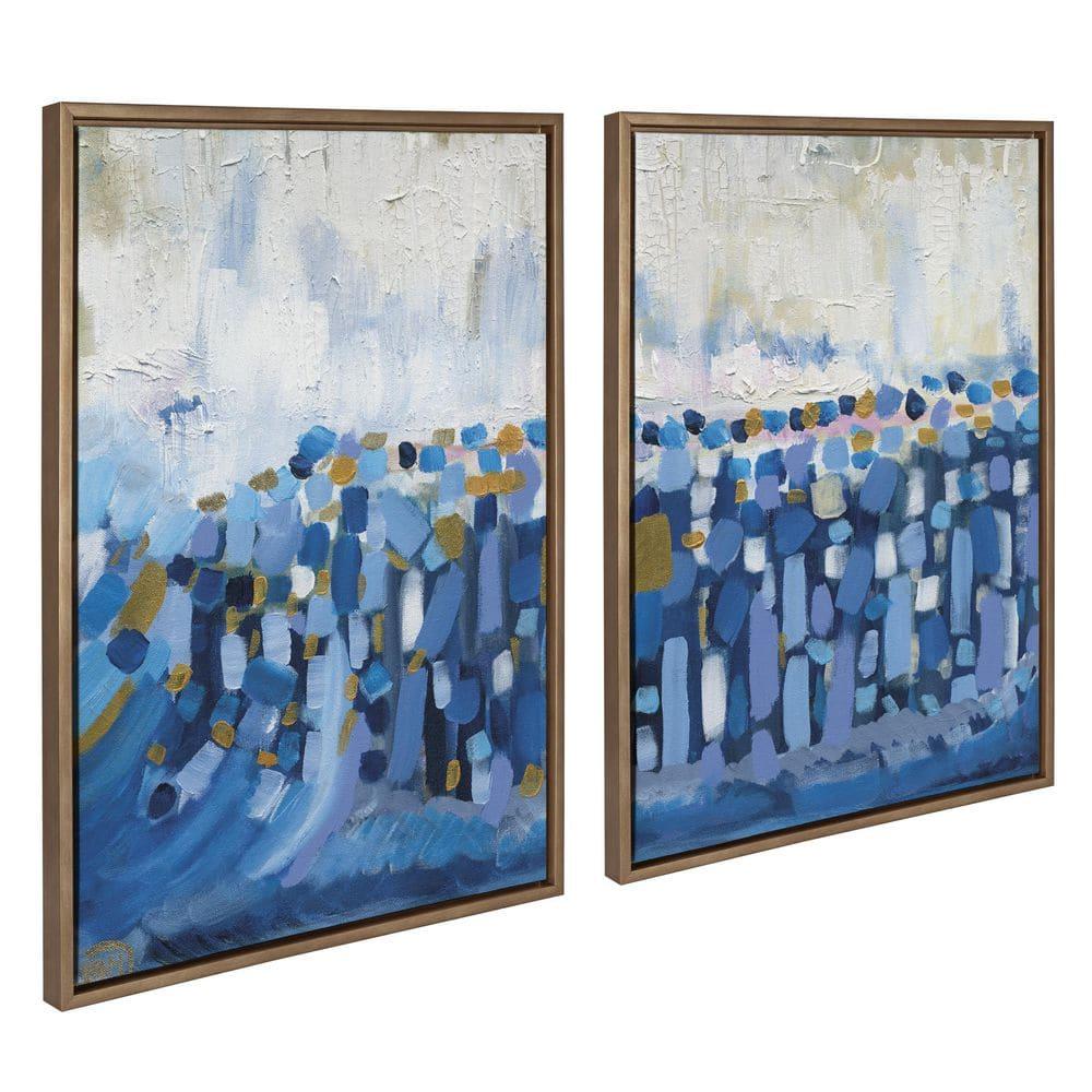 (Set of 2) 23" x 33" Sylvie Queen Elizabeth II Framed Canvas Set by Leah Nadeau Gold - Kate & Laurel All Things Decor