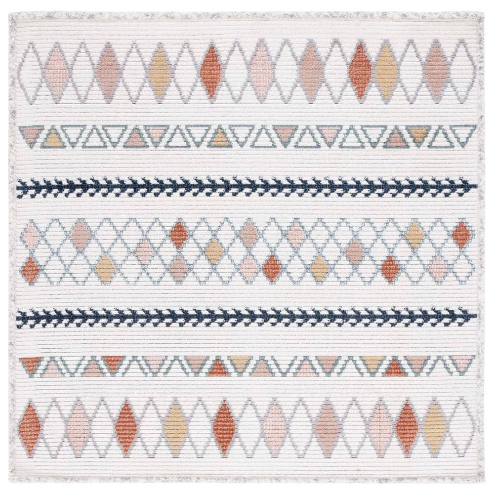 Marrakesh MRK610 Power Loomed Area Rug - Ivory/Multi - 6'7"x6'7" - Safavieh.