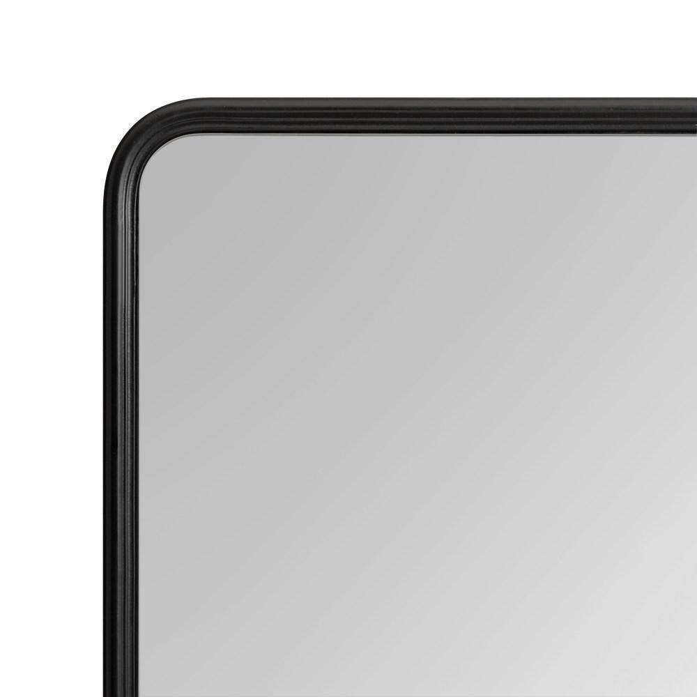 Kate and Laurel Caskill Rectangle MDF Rectangle Mirror, 24x36, Black