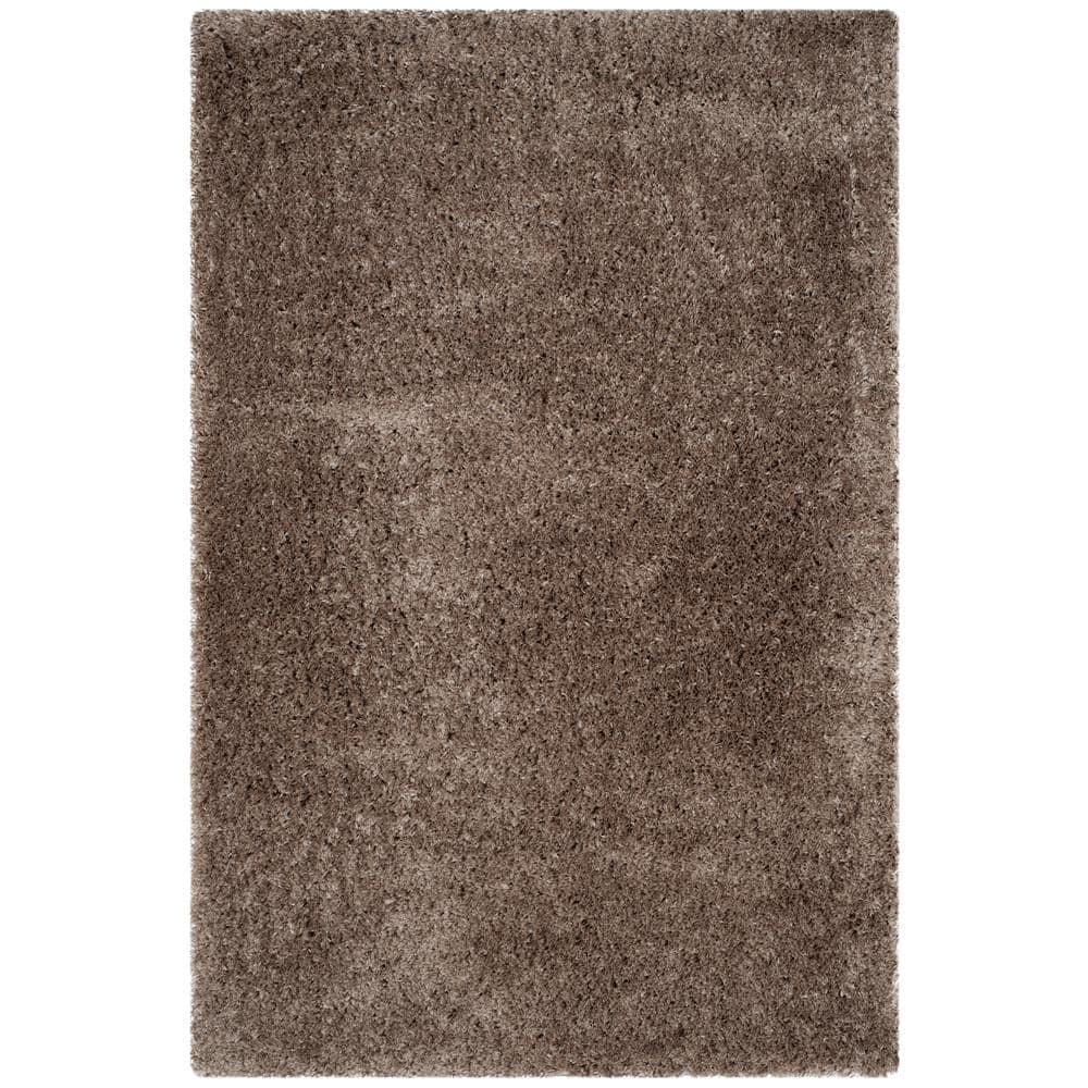 Indie Shag SGI320 Power Loomed Area Rug - Mushroom - 4'x4' - Safavieh.