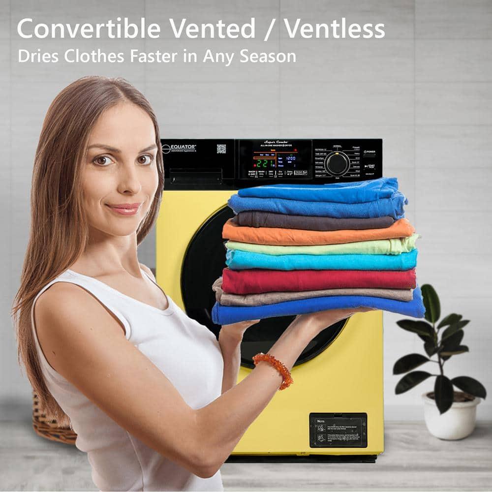 Equator Ver3 Combo Washer Vented/Ventless Dry-1400RPM Color Coded Display Y/B