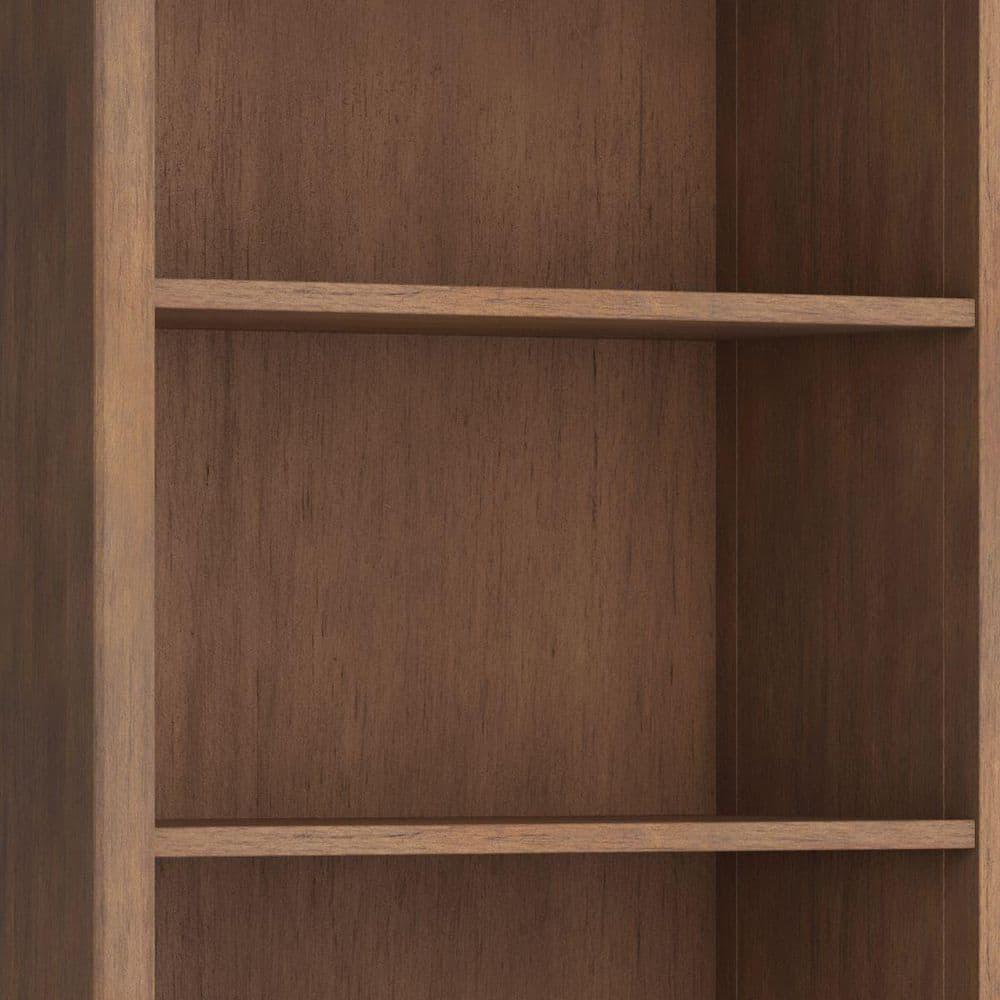Simpli Home Amherst 30"W Solid Wood 5 Shelf Bookcase with Adjustable Shelves & Reviews | Wayfair