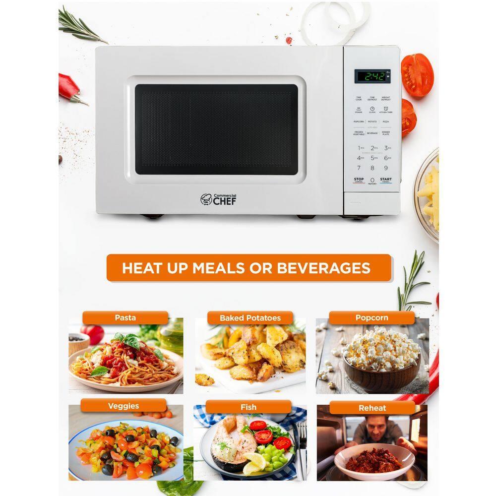 Commercial Chef 0.7 Cubic Feet 700 Watt Countertop Microwave