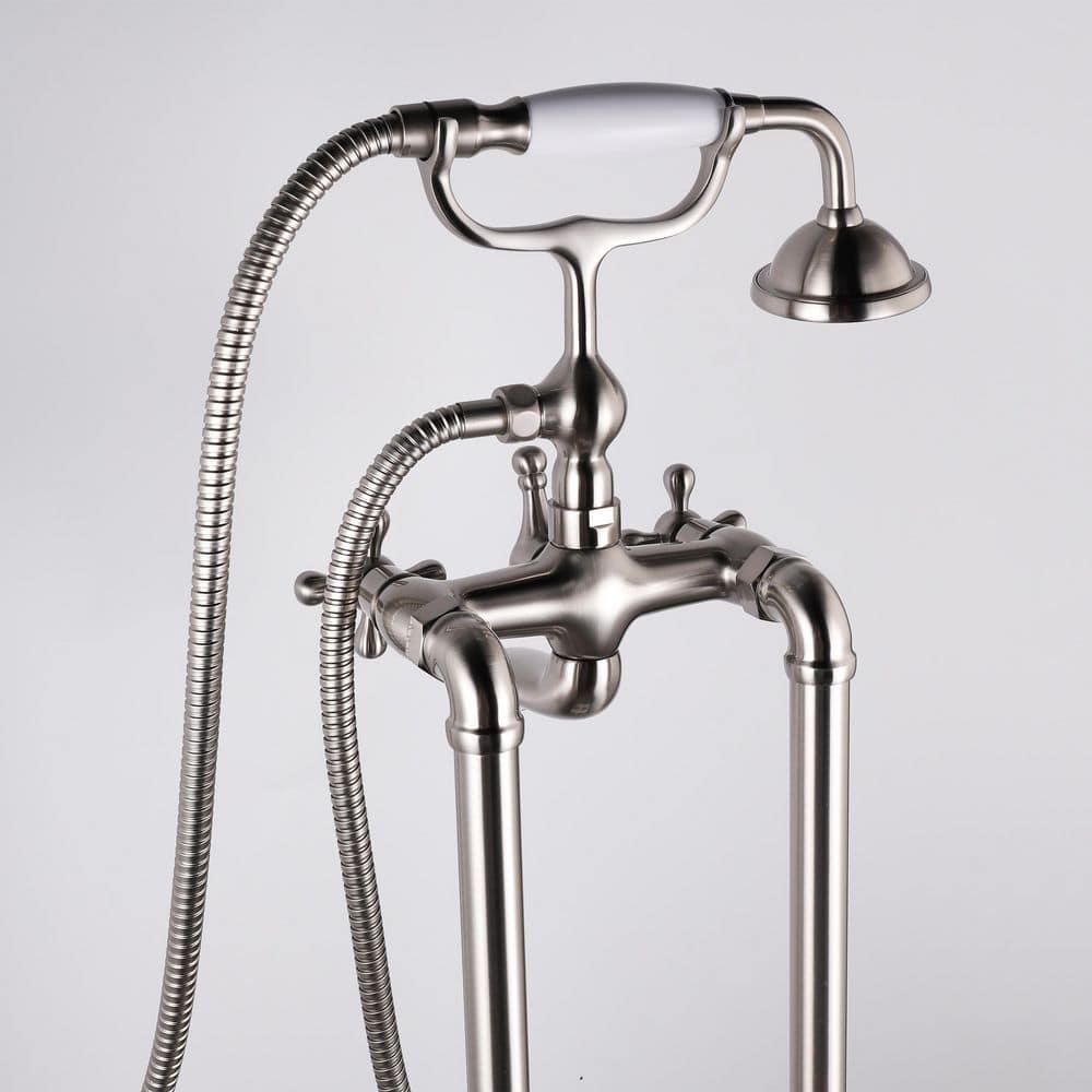 Tahoe 2 Handle Floor Clawfoot Tub Faucet with Diverter