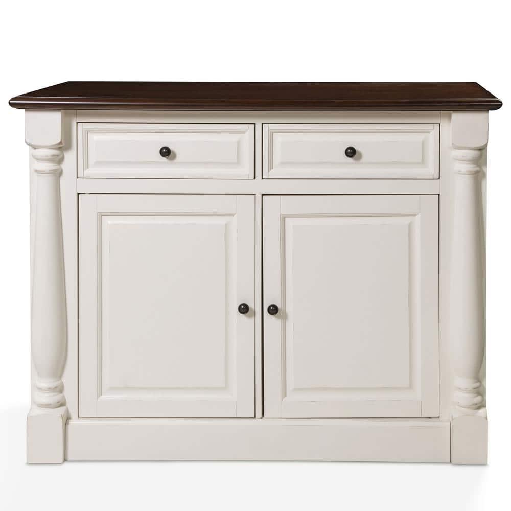 Crosley Shelby Buffet White: Traditional Style Sideboard, Wood Veneer, Adjustable Shelves, Anti-Tip Hardware