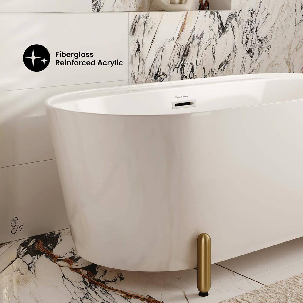 Swiss Madison Monaco 59" Freestanding Bathtub With Matte Black Stand SM-FB1002BG