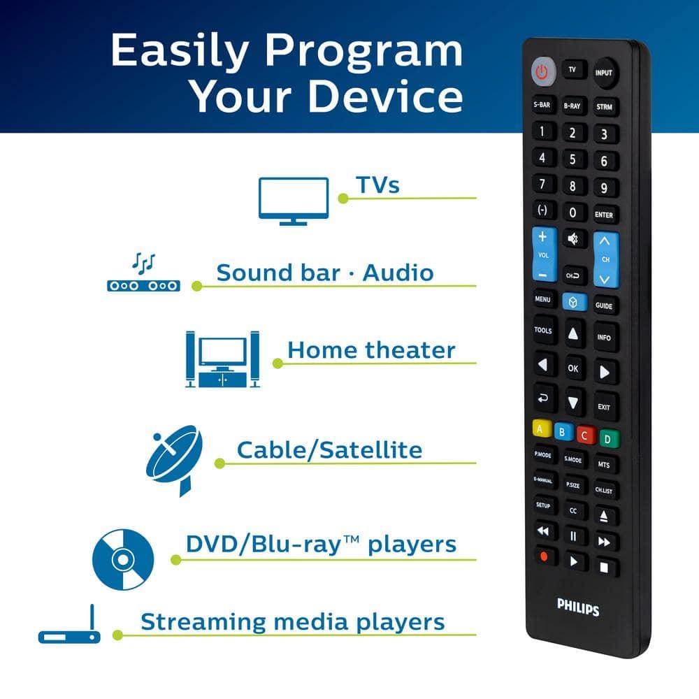 Samsung 4-Device Samsung Replacement Universal TV  Remote Control in Black, SRP4319S/27