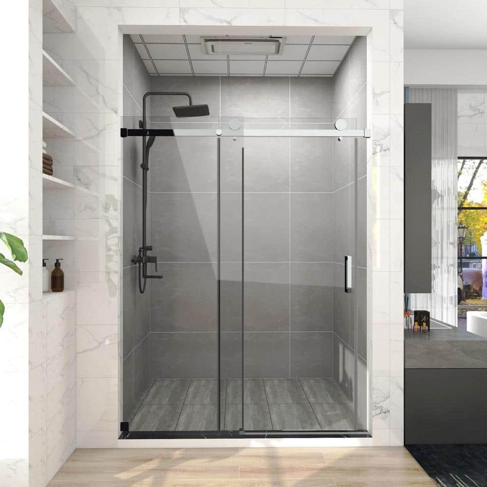 HHK HOME 60'' W 76'' H Frameless Rectangle Shower Enclosure HHKSS04-CH-6076
