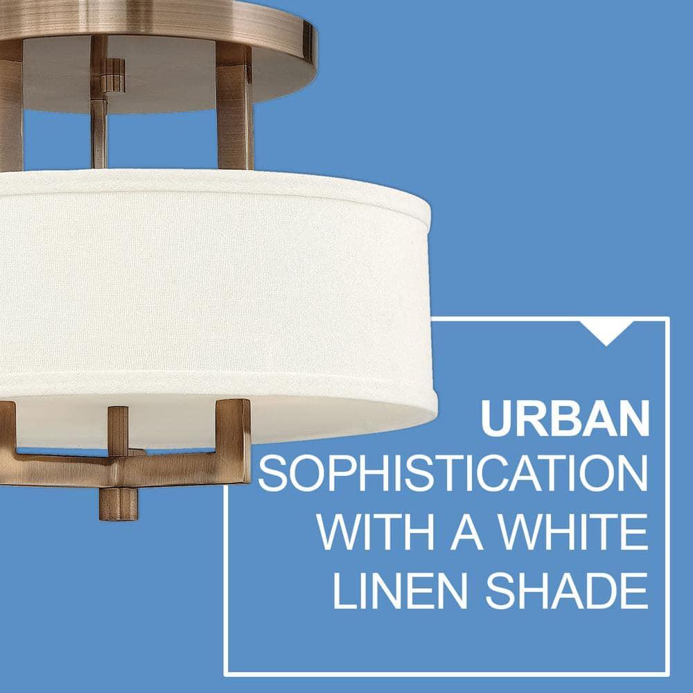 Hinkley Lighting - Three Light Semi-Flush Mount - Foyer - Hampton - 3 Light