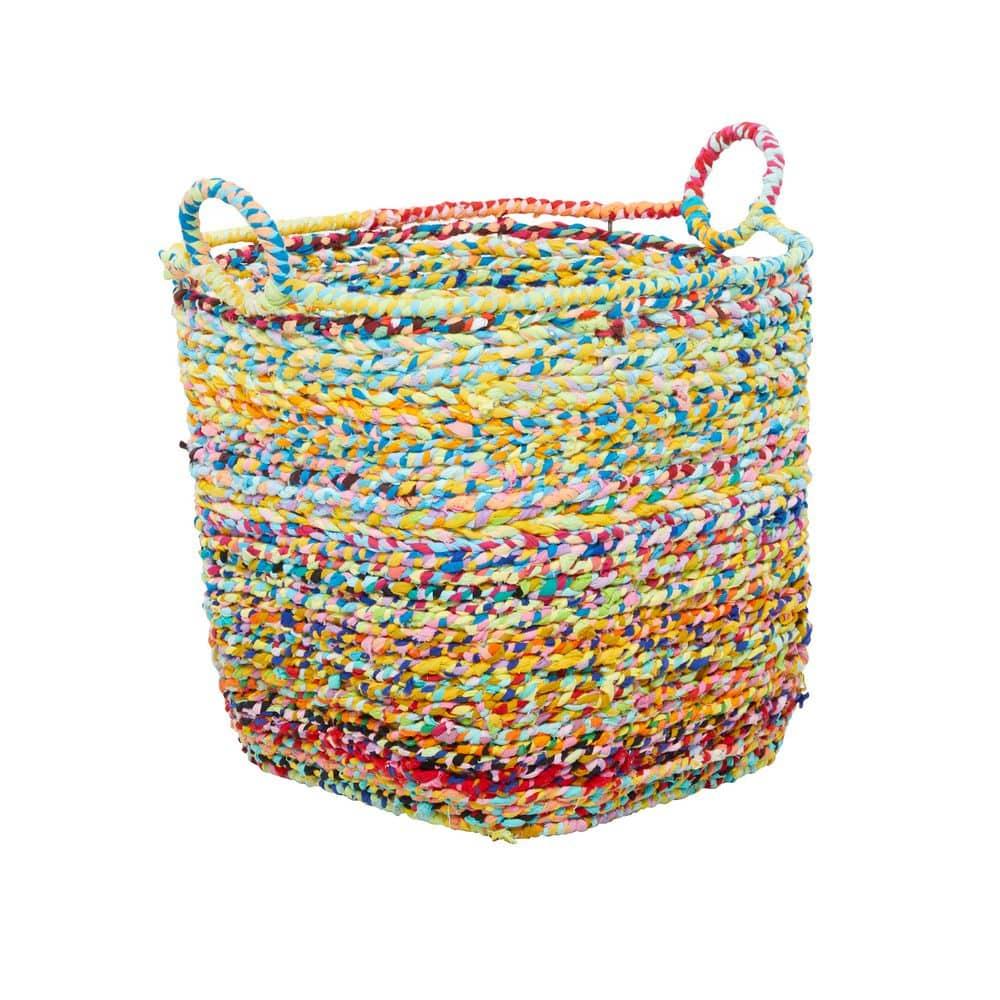 Cotton Handmade Storage Basket with Handles