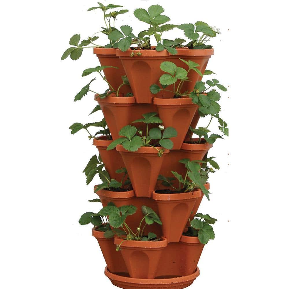 Mr. Stacky 5-Tier Strawberry Planter Pot, 5 Pots
