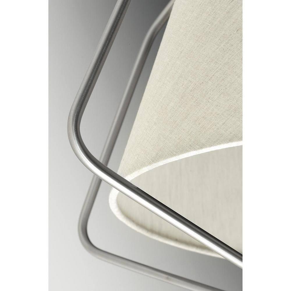 P350102-009-Progress Lighting-Hangar - Close-to-Ceiling Light - 2 Light - Drum Shade in Farmhouse style - 16 Inches wide by 13.25 Inches high-Brushed