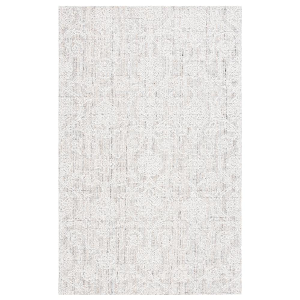 Ebony EBN111 Hand Tufted Area Rug - Grey/Ivory - 8'x10' - Safavieh.