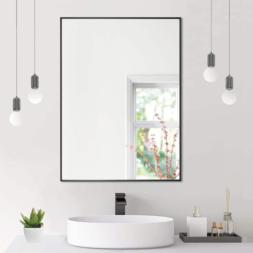 Ledel Modern & Contemporary Rectangle Bathroom Vanity Mirror Metal Framed Wall Mirror