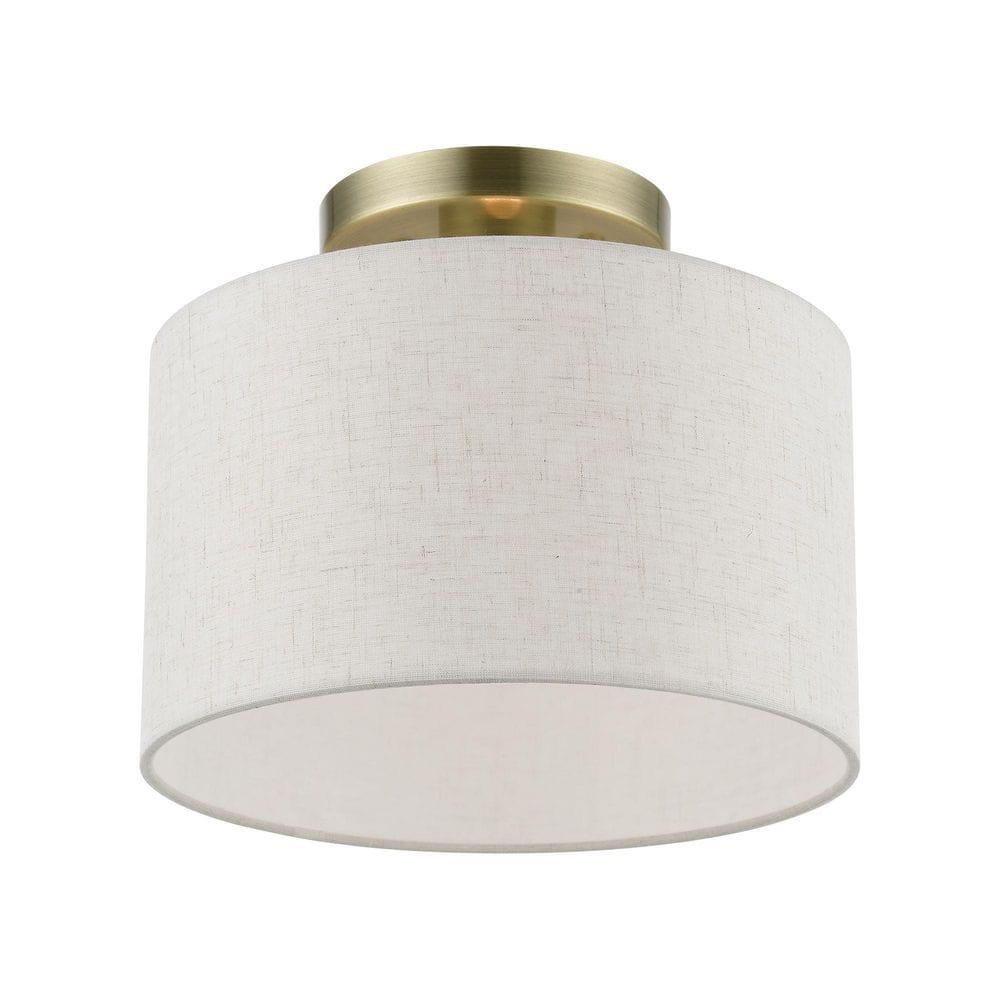 Livex Lighting Blossom 1 - Light Semi-Flush Mount in  Antique Brass