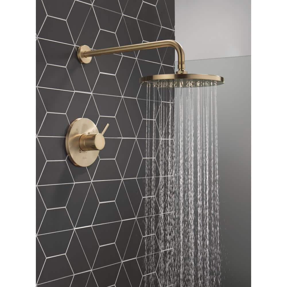 Modern Raincan Round Single-Function Shower Faucet Set, Valve Trim Kit, Rainfall Shower Head