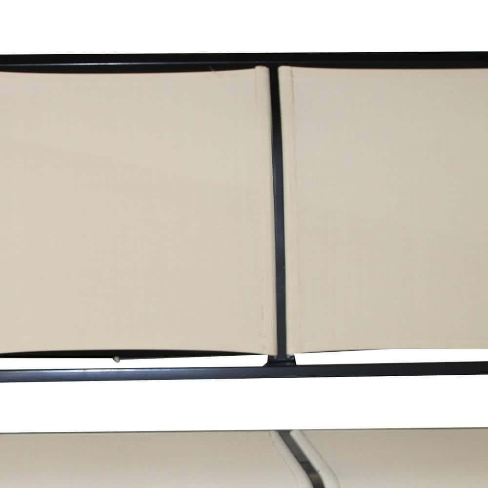 Costway Outdoor Patio Swing Canopy 3 Person Canopy Swing Chair Patio Hammock Brown