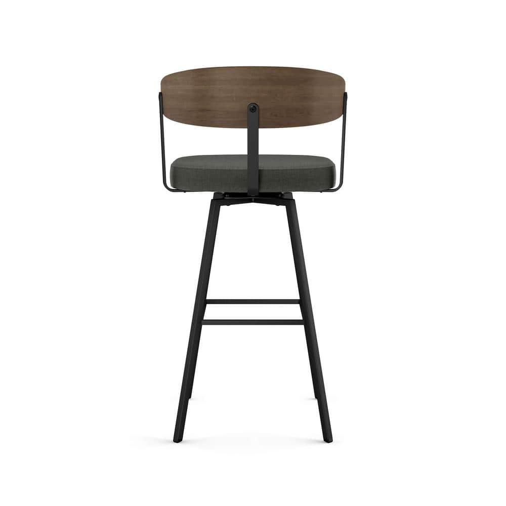 Amir Swivel Counter & Bar Stool with Wooden Back