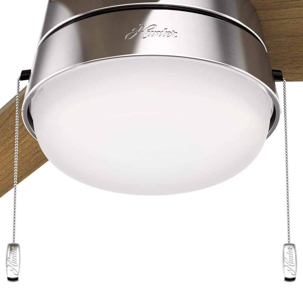 52" Aker 3 - Blade Indoor Standard Ceiling Fan with Pull Chain and Light Kit Included