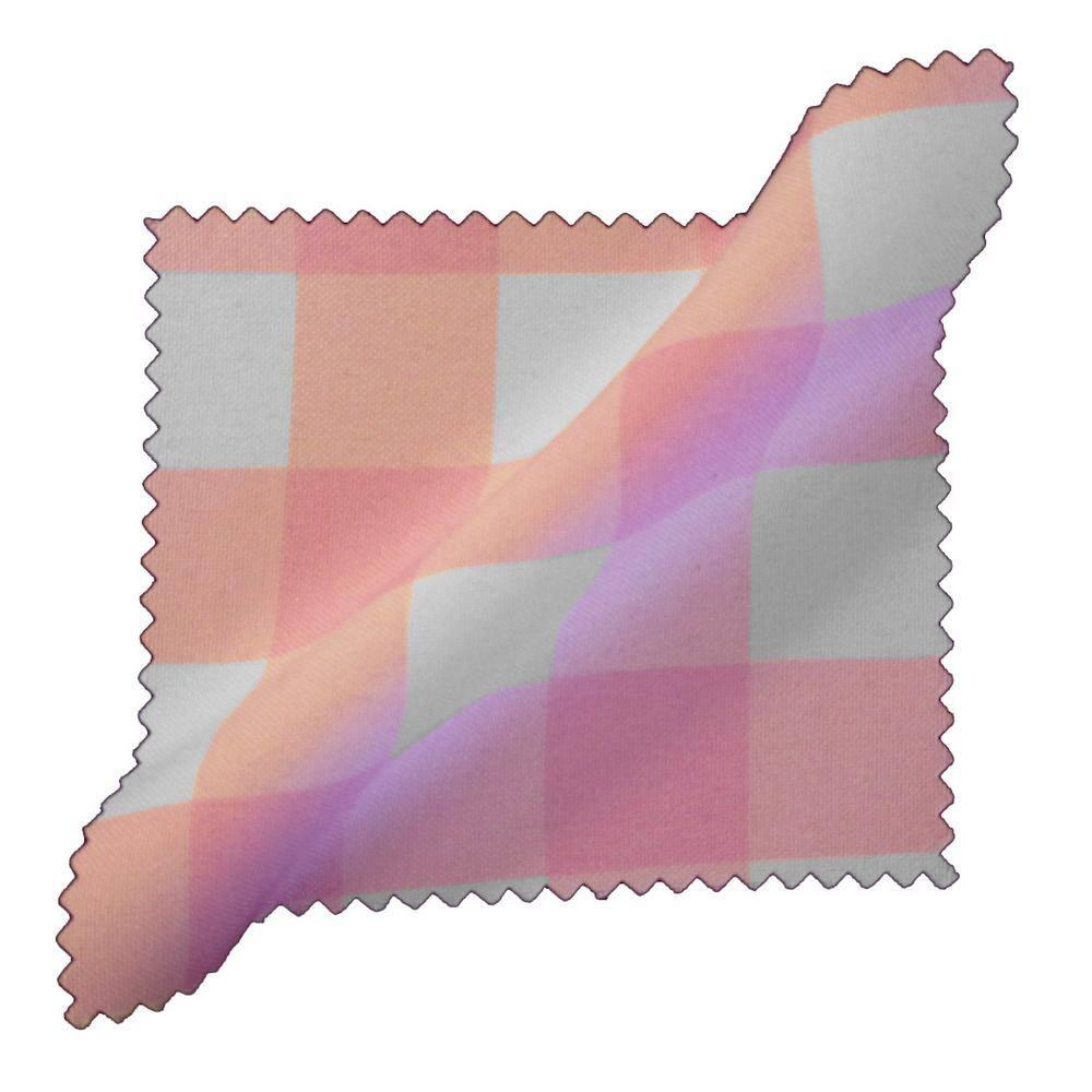 TCcheck51R-PinkK37 Polyester Gingham Checkered Tablecloth - White & Pink - 51 in. Round