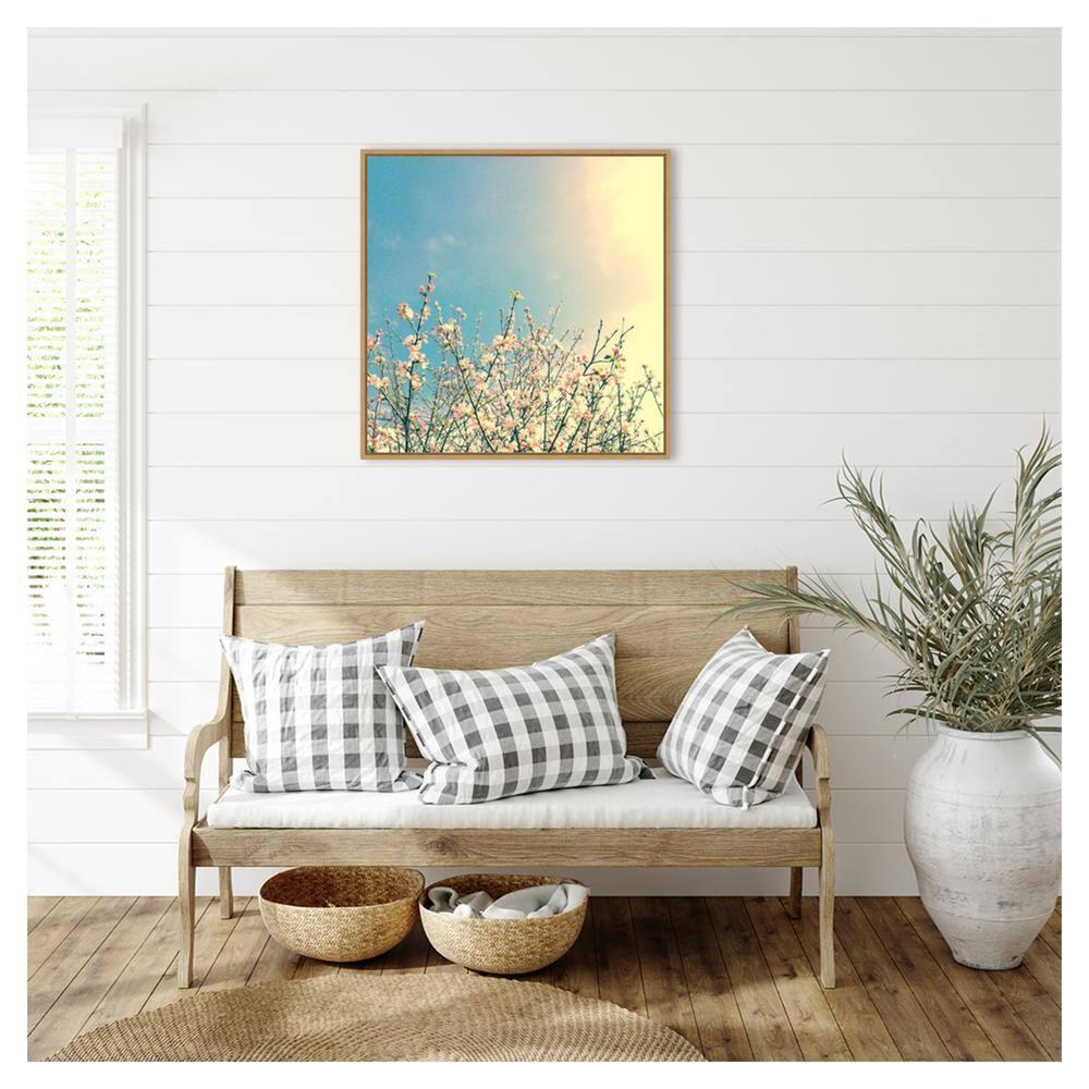 Amanti Art 30"x30" Springing Pink I by Olivia Joy Framed Canvas Wall Art Print