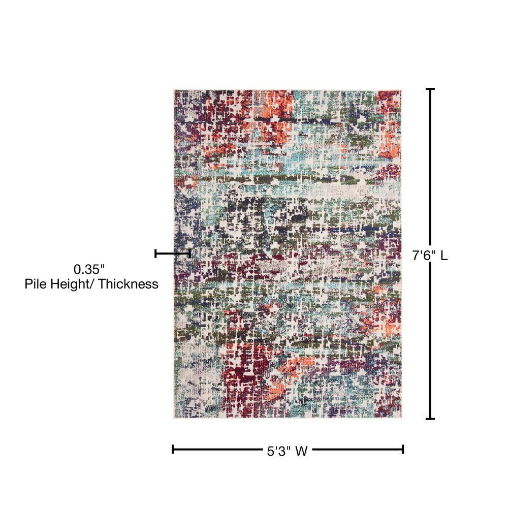 Madison MAD469 Power Loomed Indoor Area Rug - Blue/Green - 5'3"x7'6" - Safavieh