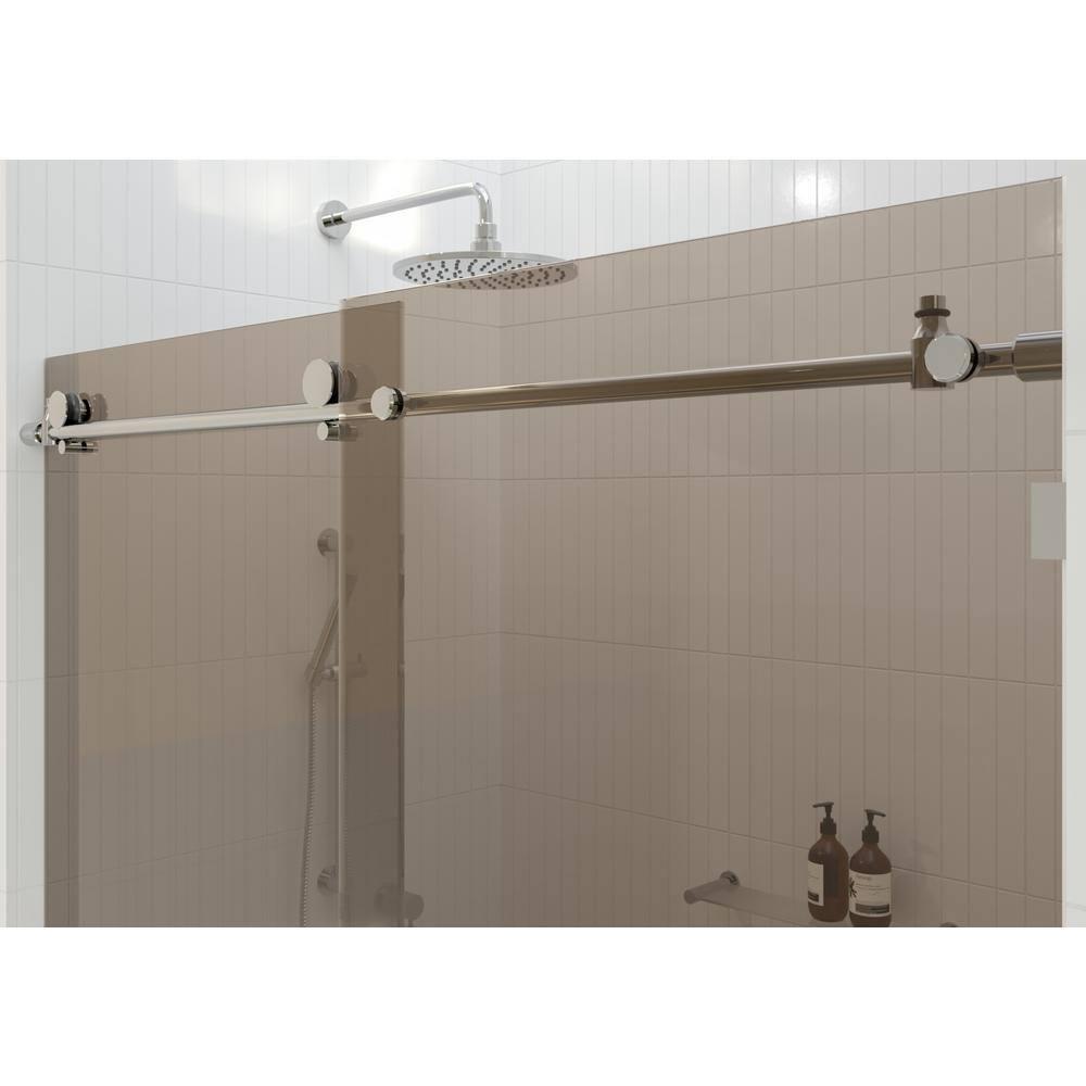 Equinox 56 - 60 in. x 78 in. Fully Frameless Tinted Sliding Shower Door