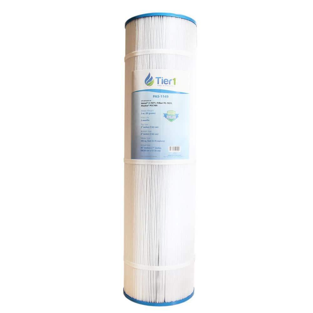 Tier1 Pool & Spa Filter Cartridge | Replacement for Pentair Clean & Clear Plus 420, 178584, Unicel C-7471, FC-1977, Pleatco PCC105 and More | 105 sq ft Pleated Fabric Filter Media