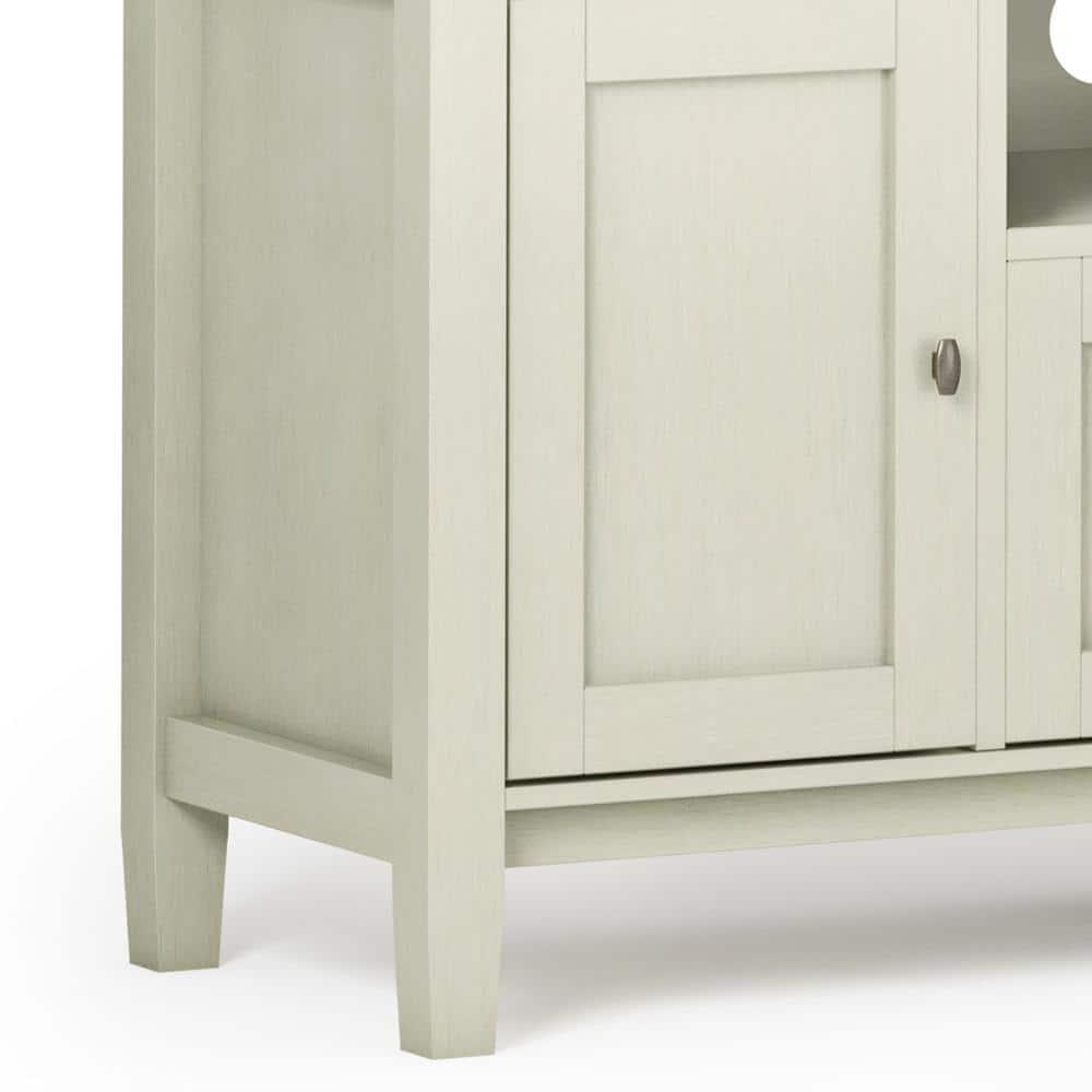 Simpli Home Warm Shaker 72"W Solid Wood TV Stand for TVs up to 80" with 4 Storage Cabinets and 2 Drawers