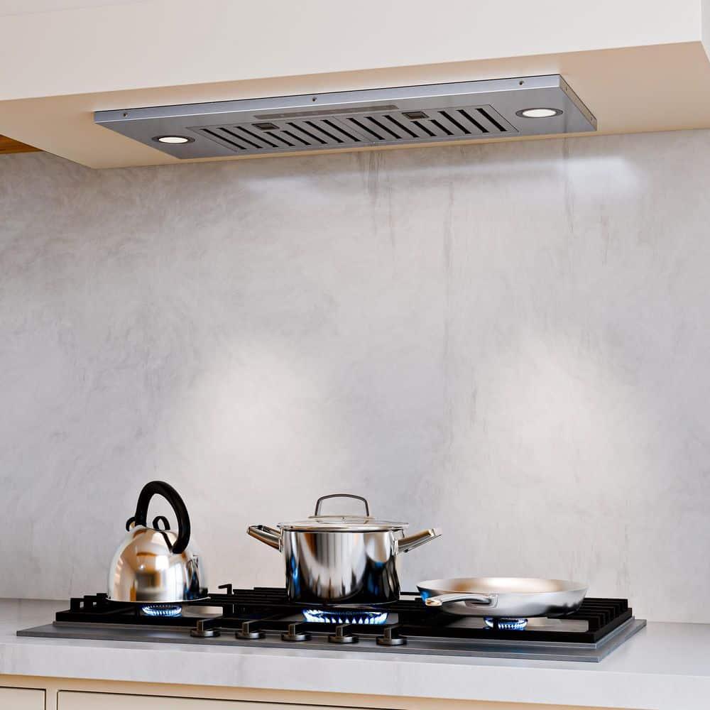 36'' VIKIO 900 Cubic Feet Per Minute Ducted Insert Range Hood with Baffle Filter and Light Included
