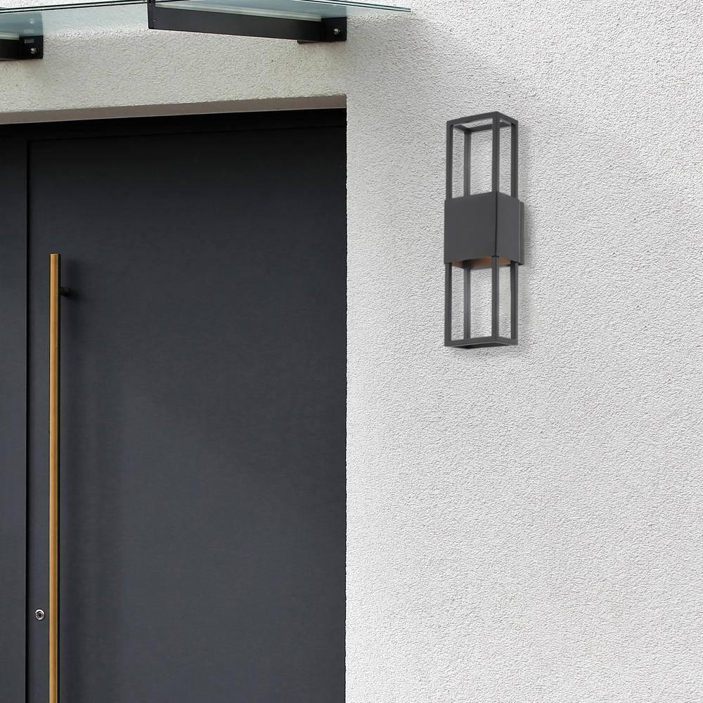 Nightvision Black & Gold LED 2-Light Dimmable Sconce