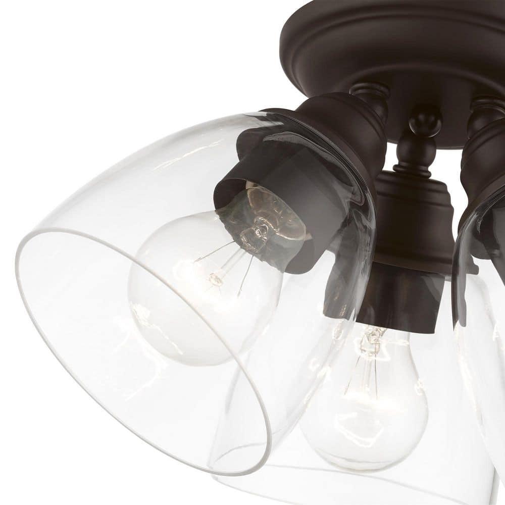 Livex Lighting Montgomery 3 - Light Flush Mount in  Bronze