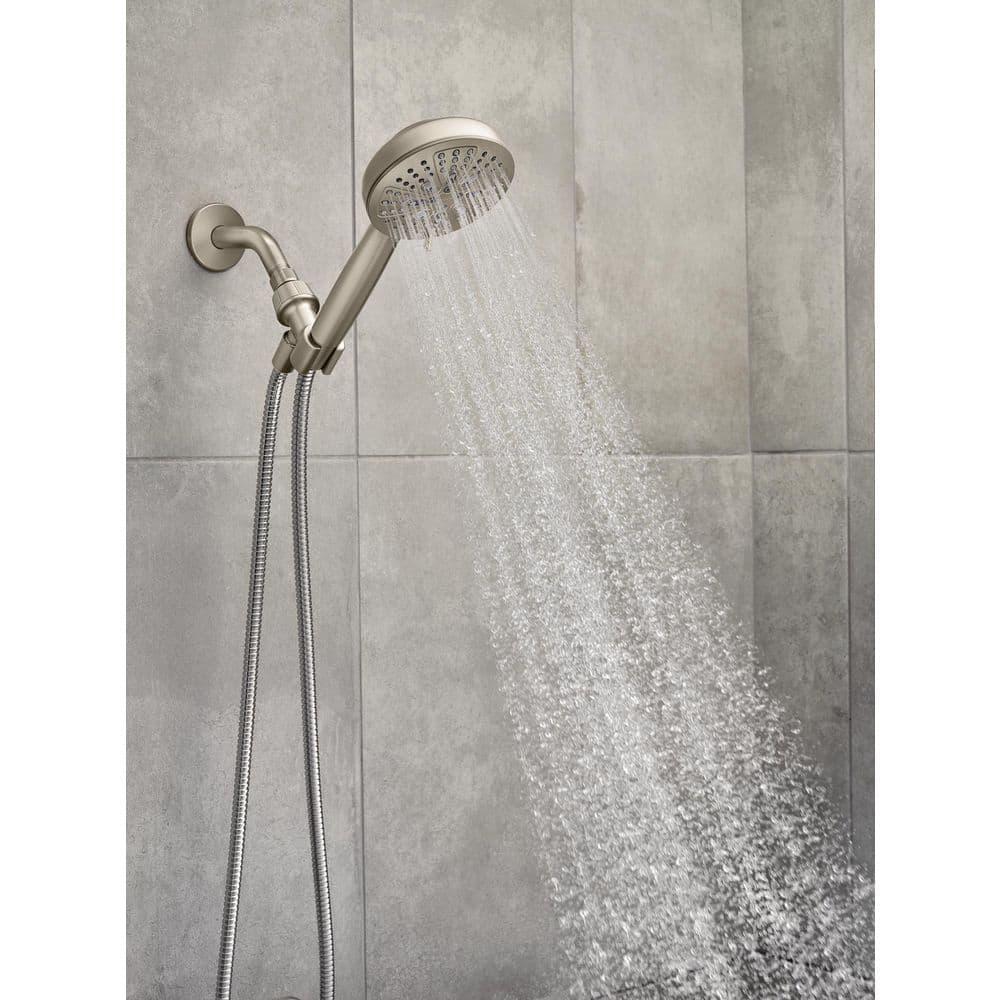 Moen Hydro Energetix Spot Resist Brushed Nickel Detachable 7-Function Handheld Shower Head, 200H0SRN