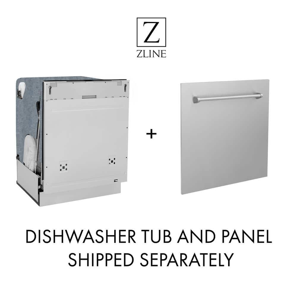 ZLINE 24 in. Tallac Series Tall Tub Dishwasher in Custom Panel Ready W/ Stainless Steel Tub, 51dBa