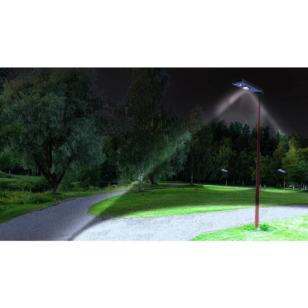 eLEDing Solar Power AI-Smart 1600 Lumens Cree LED Area Parking Light in Black