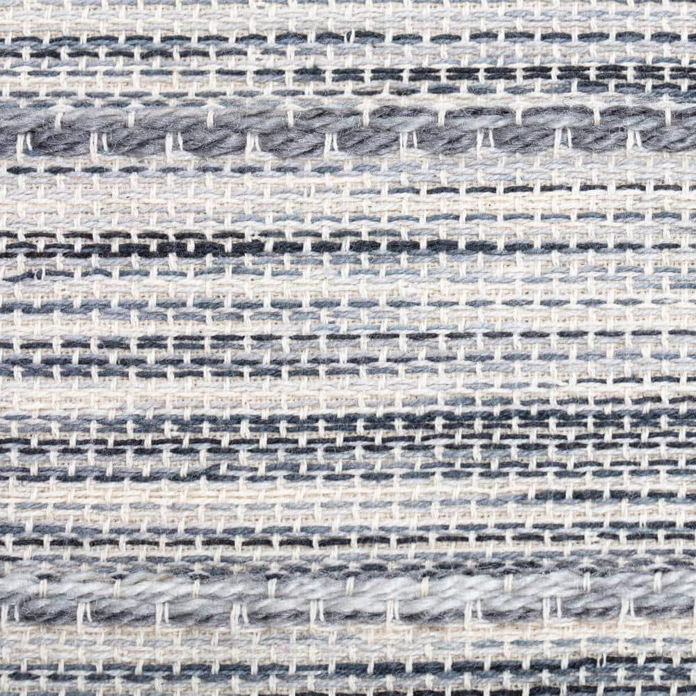 Joya Pouf Blue/Ivory - Anji Mountain: Square Unupholstered, Spot Clean, Fair Trade Certified, 17" Height