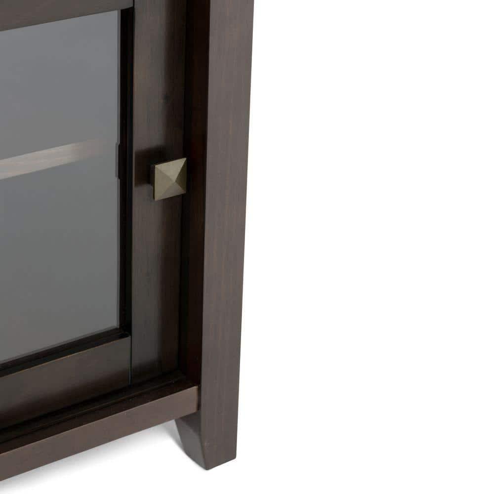 Simpli Cosmopolitan Wood 48"W TV Media Stand For TVs upto 50" in Mahogany Brown